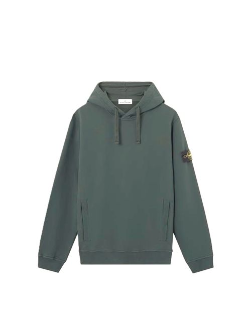 BRUSHED ORGANIC COTTON FLEECE Stone Island | L2S15 6100048 S0A20V005T OCEAN GREEN